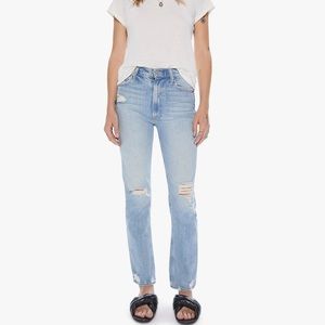 MOTHER High Waisted Rider Skimp Light Wash Jeans
